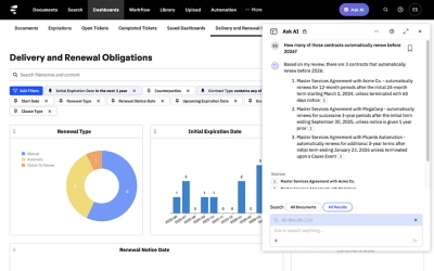 Screenshot of Contract Intelligence Agent