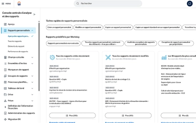 Vue sur un ordinateur d’un tableau d’exploration des finances montrant divers tableaux et graphiques concernant la présentation de l’information financière.