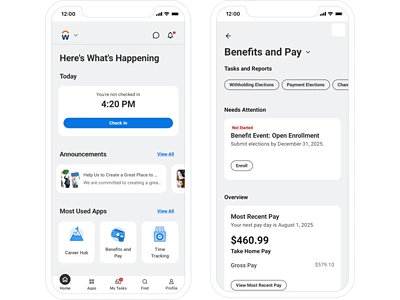 Screenshot of Employee Experience mobile.