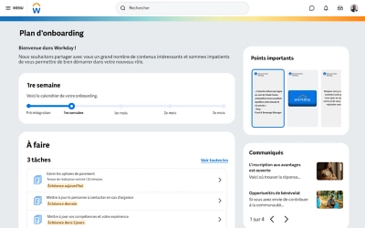 Capture d'cran du plan d'onboarding de 鶹ý affichant les t?ches et le calendrier du collaborateur