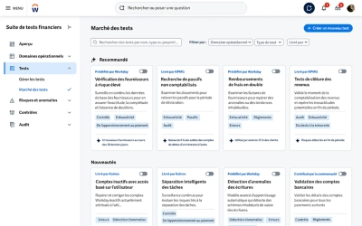 Piste d’audit des écritures opérationnelles dans le logiciel de gestion des contrôles internes.