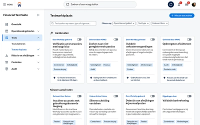 Audittrail van operationele journaalposten in managementsoftware voor interne controles.