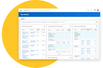 Tableau de bord montrant des tableaux dtaillant le financement, leffort engag et les achats en lien avec des subventions.