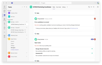 Le integrazioni di HiredScore AI for Recruiting forniscono insight fruibili nel flusso di lavoro per assunzioni pi intelligenti e veloci.