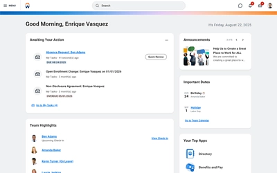 Screenshot of HR Solutions desktop.