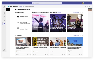 鶹ý Learning + Viva Learning integration screenshot