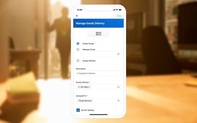 Grez la livraison de biens depuis un tlphone portable.