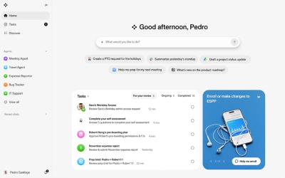 Screenshot of Sana dashboard.