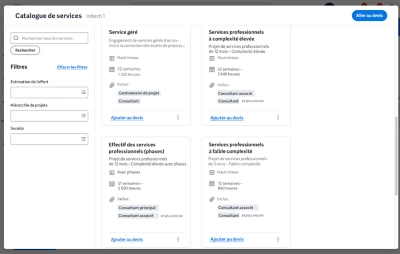 Workday Services CPQ : prévision des ressources