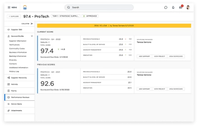 Segunda captura de pantalla de la base de datos de proveedores