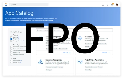 Screenshot van FPO-app