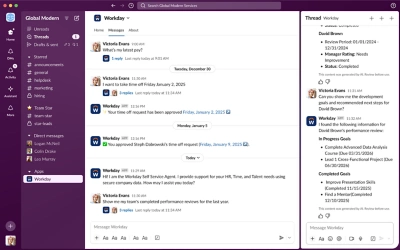 Screenshot showing Wssa Slack Teams