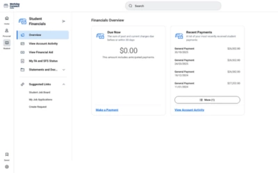 Student Finance Dashboard