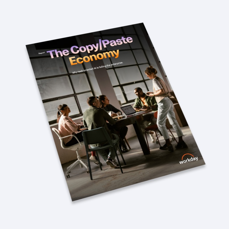 Front cover of a Workday report titled 'The Copy/Paste Economy'
