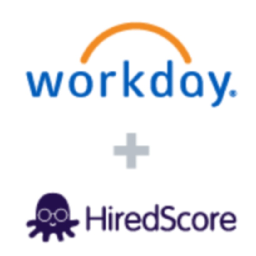 Logo workday + logo hiredscore