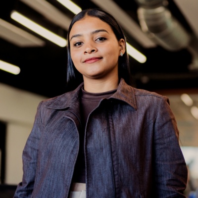 Woman smiling in office