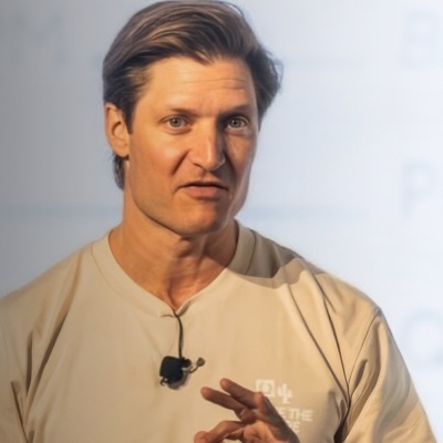 Josh Secrest speaking to an audience