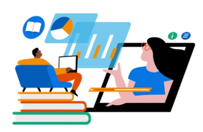 Ilustración de aprendizaje digital